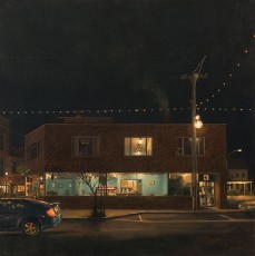 Takeout, 2016, oil on linen, 36 x 36 in.