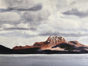 Linda Posson, Loch Lomond, watercolor, 8 x 10%22