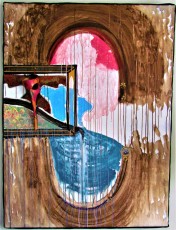 Gregg Harper -- La Serenissima - Clairvoyant -- 2018 - Mixed Media on Acrylic on Canvas, 48h x 36w X 1 34d - $4000.00
