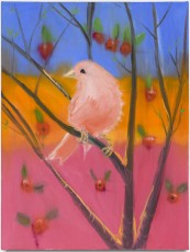 Ann Craven, Pink Canary (Stepping Out at Orange Sunset), 2018, 24 x 18 in
