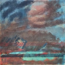 Essex OCTOBER SKY, APPROACHING STORM 2018 oil on canvas 15 x 15 inches