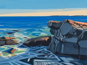 Cannon Rock, 2021, oil on canvas, 30 x 40 inches