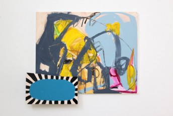 Life’s A Carnival Sometimes_Mixed media on canvas and shaped wood panel_28 x 33 x 3 inches_Lisa Kellner Studio_Art