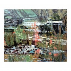 'Marsh - Turtle Pond' 2022 acrylic on cradled birch panel 20 x 24inches