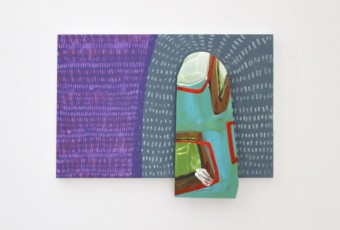 03_Of the Night_Oil, Acrylic on cut wood over wood panel_27 x 36 inches_Lisa Kellner-3